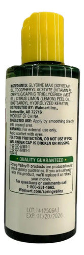 Vitamina E Con Keratina Aceite Hidratante Spring Valley Sin Sabor