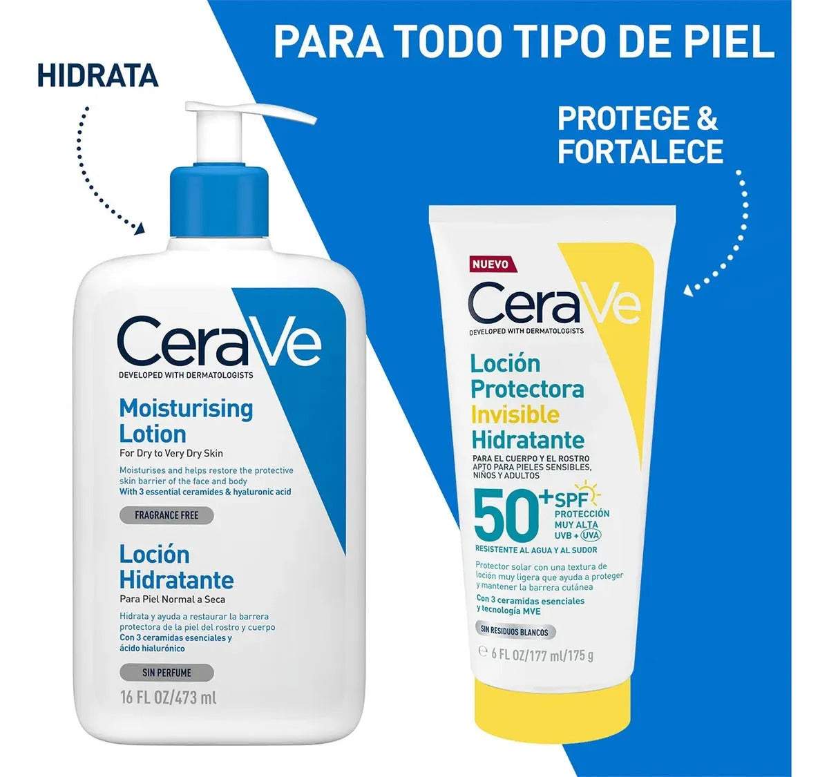 Cerave Loción Protectora Invisible Hidratante 50fps 177ml