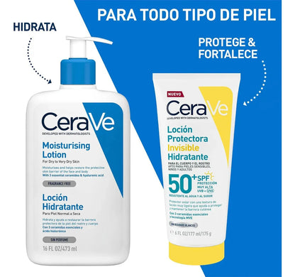 Cerave Loción Protectora Invisible Hidratante 50fps 177ml