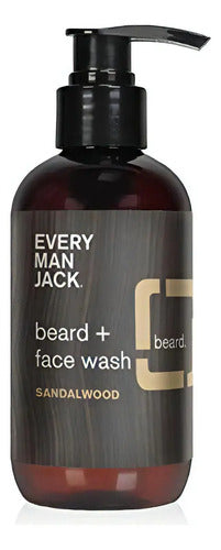 Every Man Jack Beard + Face Wash, Sandalwood - Verde Oscuro