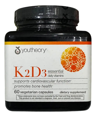 Vitamina K2 + D3 Huesos Y Articulaciones 60 Capsulas Sin Sabor