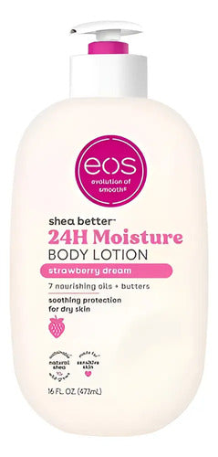 Eos Body Lotion 24h Strawberry Dream Hidratante Corporal Fresa Dulce Y Frutal