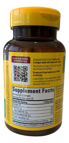 Citrato De Magnesio 250 Mg Soporte Nutricional 60 Caps Sin Sabor
