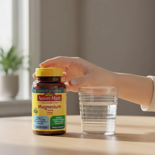 Citrato De Magnesio 250 Mg Soporte Nutricional 60 Caps Sin Sabor