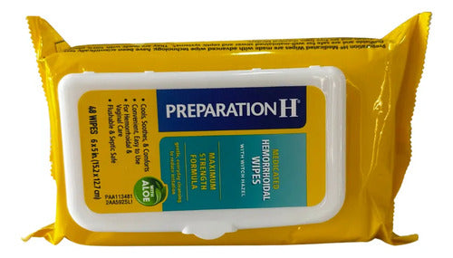 Toallitas Húmedas Para Hemorroides Witch Hazel 40 Piezas