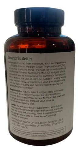Mct Oil 3000mg Aceite Suplemento Sin Sabor 90 Capsulas Sin Sabor