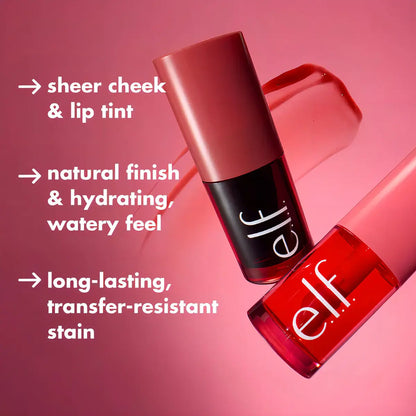 E.l.f. Blush Tint Lips Cheek Plums Up Bordó