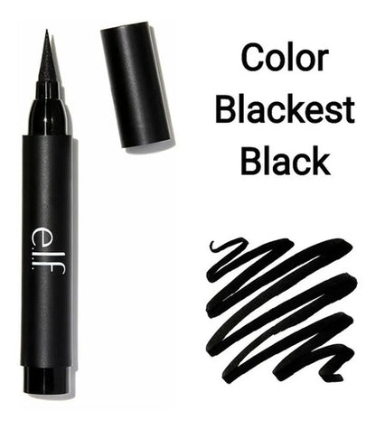 Delineador E.l.f. Intense Ink Fibra Negro Blackest Black Blackest Black