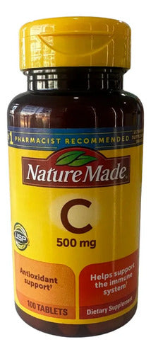 Vitamina C Premium 100 Tabletas 500mg Sabor Natural Sin Sabor