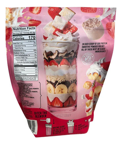 Proteína Whey Suplemento En Polvo Smoothie Sabor Fresa 425g Fresa
