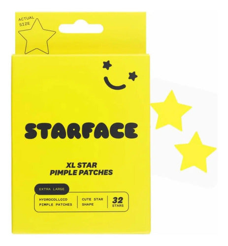 Starface Xl Yellow Star Pimple Patch 32pz Todo Tipo De Piel Día/noche