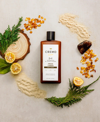 Cremo 2 En 1 Shampoo Y Acondicionador Fresh Timber 473 Ml