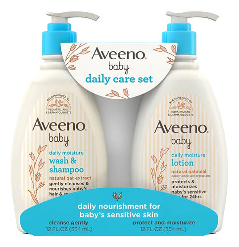 Aveeno Baby Daily Care Set Shampoo And Body Lotion