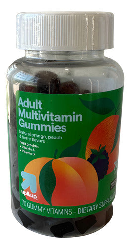 Multivitamínico Up & Up 70 Gomitas Adultos Energía Inmunidad Frutos Rojos
