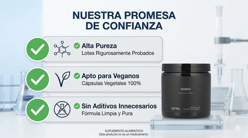 Suplemento Nmnh Mononucleotido De Nicotinamida 60 Capsulas Sin Sabor