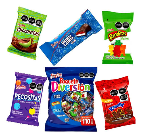 Ricolino Diversión Surtido Caramelo 110 Piezas 1.38 Kg