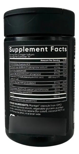 B-complex Vitaminas Complejo B Suplemento Vegano 60 Capsulas Sin Sabor