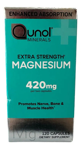 Magnesio 420mg Magnesium Mujer Y Hombre 120 Cápsulas Sin Sabor