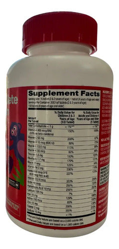 Multivitamínico Kid 150 Tabletas De Frutas Fortalecer Huesos Frutas
