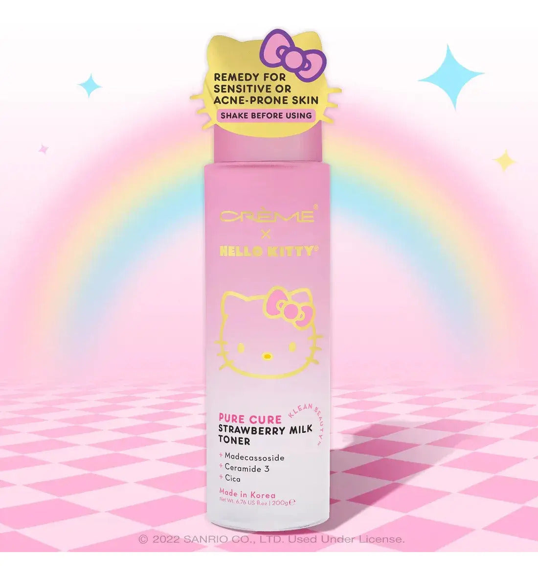 Toner Facial Strawberry Milk The Creme Hello Kitty 200ml Todo Tipo De Piel Día/noche