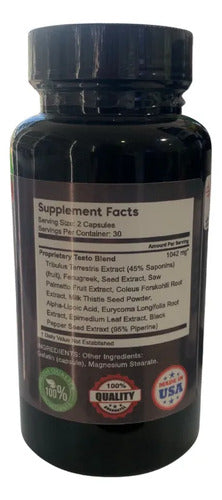 Suplemento Masculino Epimedium Apoyo De Energía 60 Capsulas Sin Sabor