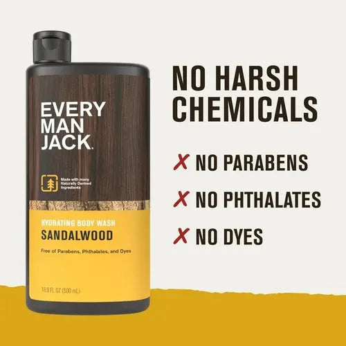 Every Man Jack Body Wash Sndalwood 500ml