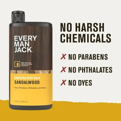 Every Man Jack Body Wash Sndalwood 500ml