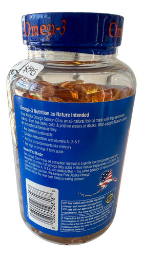 Omega 3 Aceite De Salmón 210 Capsulas Suplemento Alimenticio Sin Sabor