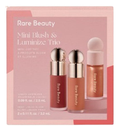 Rare Beauty Mini Blush & Luminize Trio 3 Tonos - Beloved, Virtue & Enliven