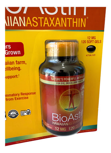 Astaxantina Hawaiiana 12mg 120 Cápsulas Bioastin Sin Sabor