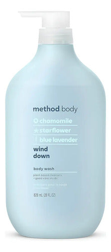 Body Wash Method Wind Down, 828 Ml, Sin Parabenos Y Ftalatos