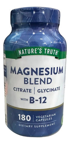 Magnesio Vitamina B12 Suplemento Hombre Mujer 180 Capsulas Sin Sabor