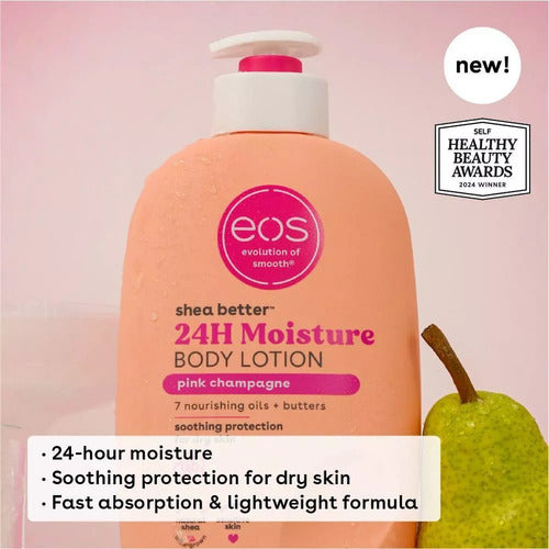 Eos 24h Loción Corporal 16oz Hidratante Suavizante Para Piel Pink Champagne