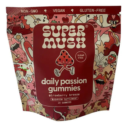 Suplemento Super Mush 28 Gomitas Fresa Bienestar Y Energía Fresa