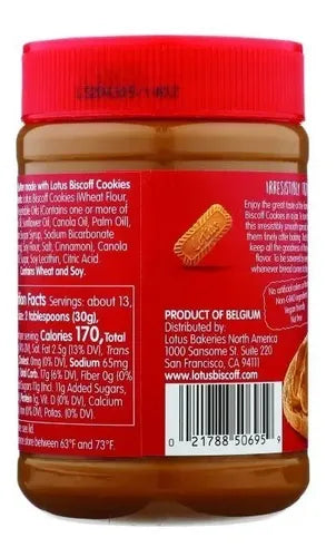 Crema Galleta Biscoff Lotus 400g Sin Gluten
