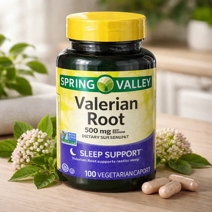 Valeriana Apoyo Para Dormir 500 Mg Cansancio 100 Capsulas Sin Sabor