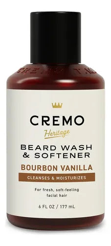 Cremo Beard Wash Softener Bourbon Vanilla Heritage 177ml
