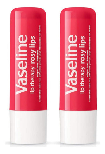 Vaseline Rosy Lips Bálsamo Labial Hidratante 2 Pcs