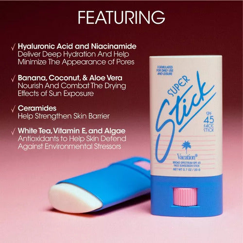 Vacation Super Stick Spf 45 - Protector Solar Barra