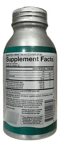 Suplemento Omega 3 Vegetal Aceite De Algas 60 Capsulas Sin Sabor
