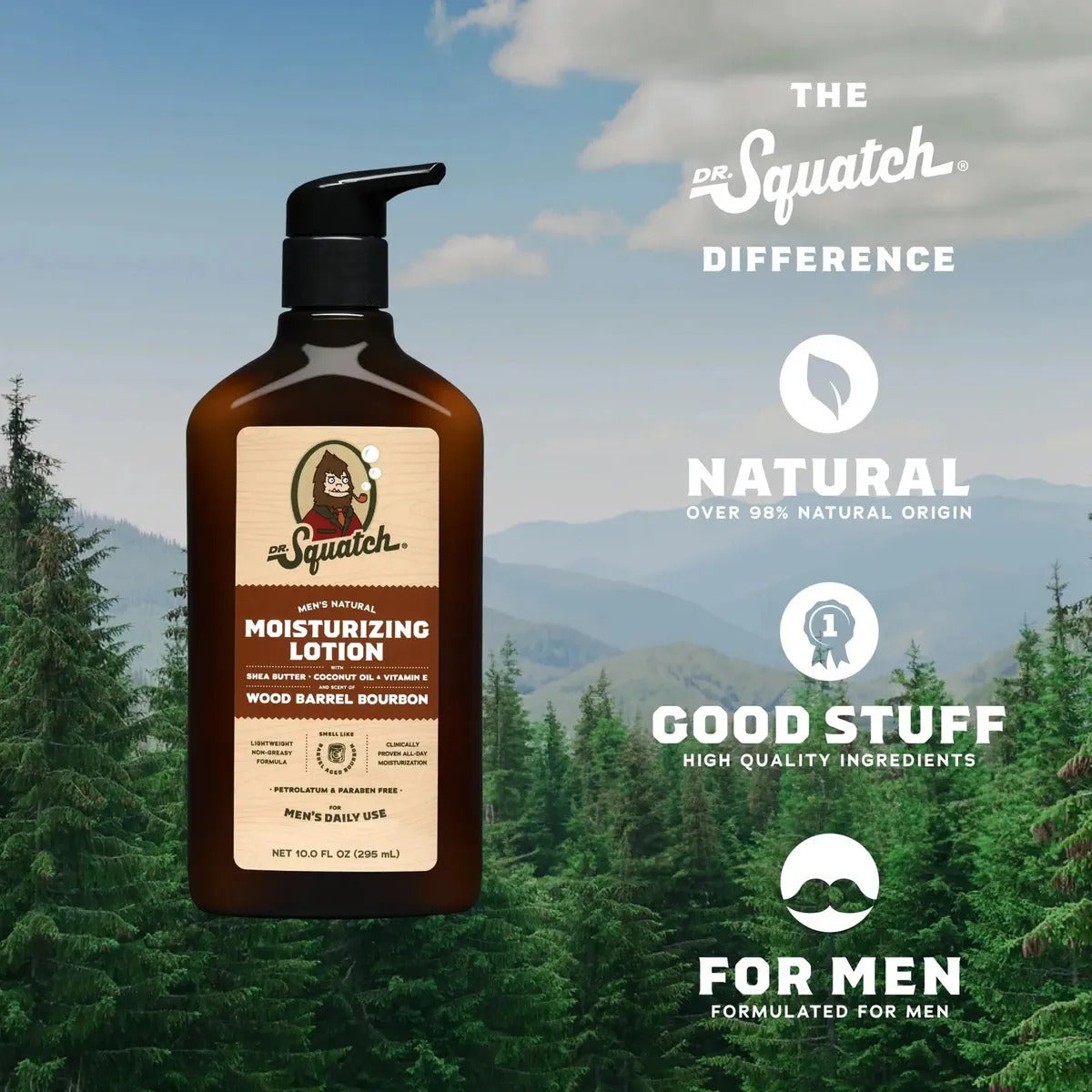 Loción Corporal Dr. Squatch Bourbon 295ml Bourbon En Barril De Madera