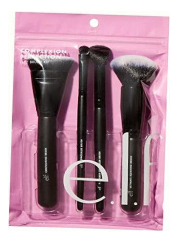 Set Brochas De Maquillaje Profesional Kit 4 Piezas Elf Negro