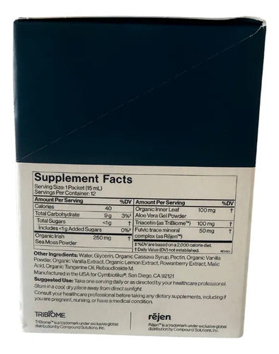 Musgo Marino Irlandés Salud Digestiva + Tiroides 180ml Limon Vainilla