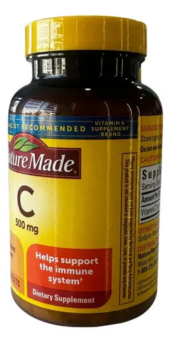 Vitamina C Premium 250 Tabletas 500mg Sabor Natural Sin Sabor