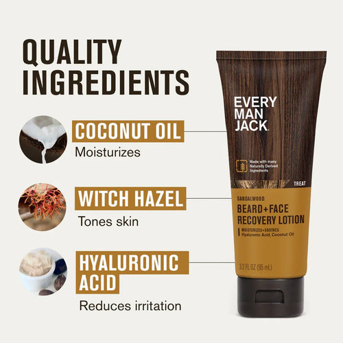 Beard + Face Recovery Lotion Sandalwood Sandal Wood