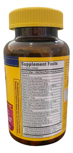 Multivitamínico Prenatal Ácido Fólico Hierro 90 Softgels Sin Sabor