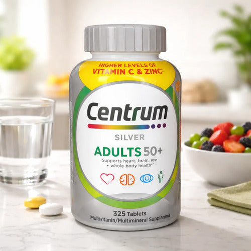 Multivitamínico Centrum Silver +50 Adultos 325 Tabletas Sin Sabor