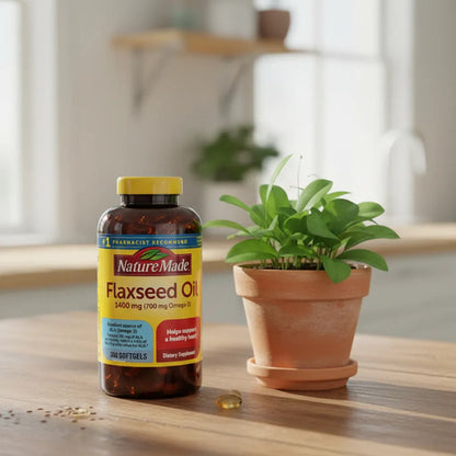 Flaxseed Oil Nature Made 300 Capsulas Apoyo Cardiovascular Sin Sabor
