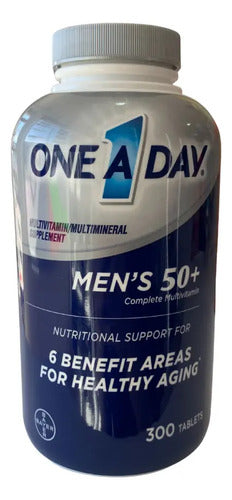 Multivitamínico Hombres 50+ Energía Salud 300 Tabletas Sin Sabor