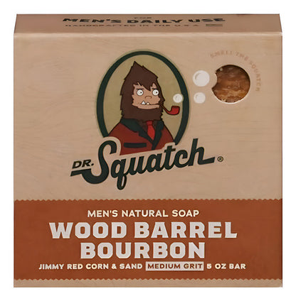 Jabón En Barra Dr. Squatch Wood Barrel Bourbon 150g